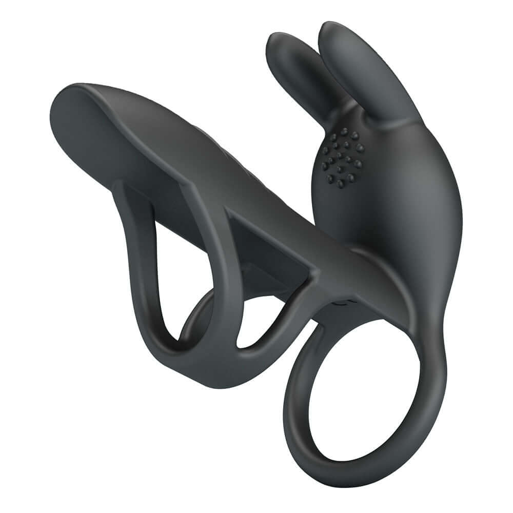 Party Up MARK Vibrating Penis Sleeve - Black USB Rechargeable Vibrating Cock Sleeve